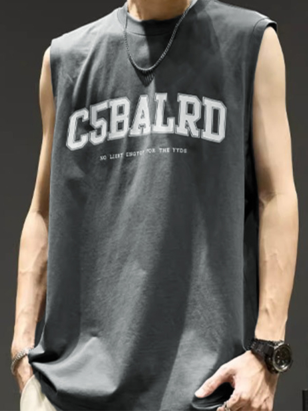 Herrenweste mit Buchstabendruck-2