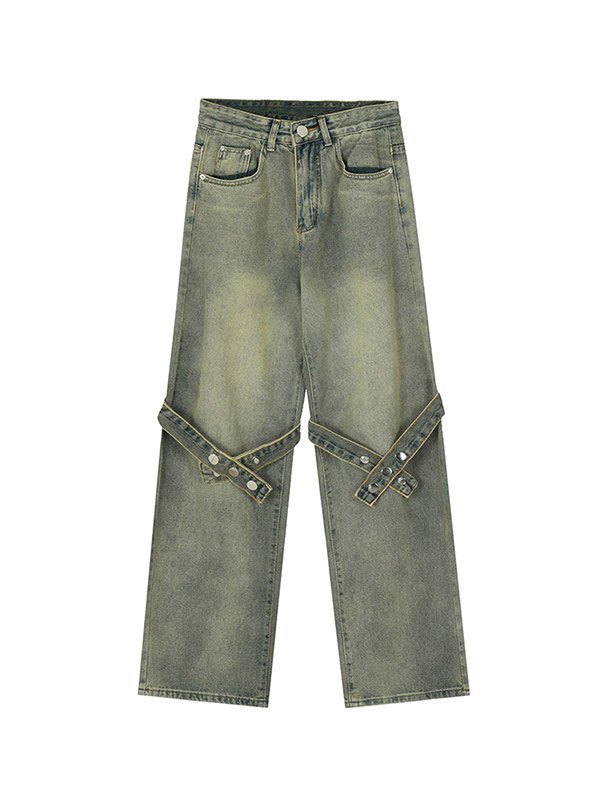 Lockere Cargo-Jeans mit Knopfleiste für Herren-5