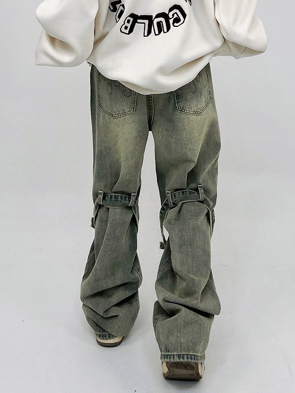 Lockere Cargo-Jeans mit Knopfleiste für Herren-2