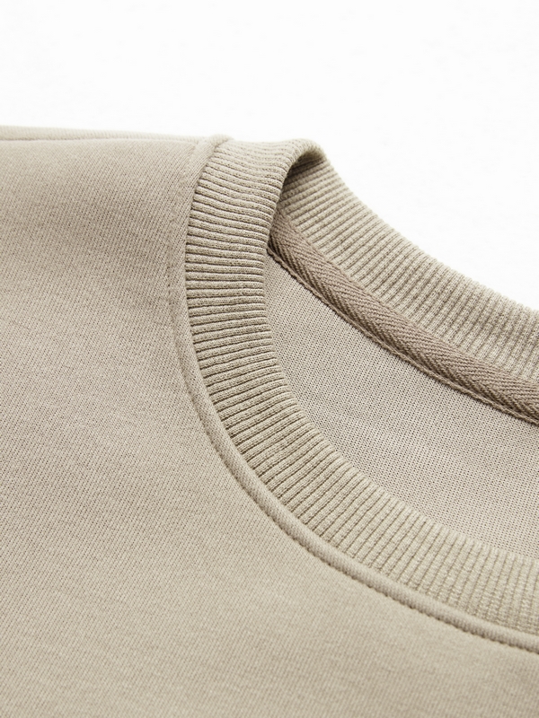 Einfarbiger, übergroßer Kapuzenpullover mit Etikettendekor-2