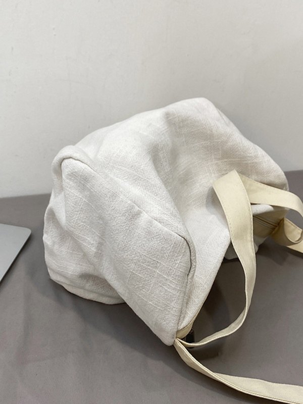 Einfarbige große Umhängetasche-4