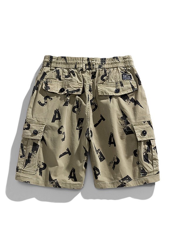 Bedruckte lockere Cargo-Shorts für Herren-1